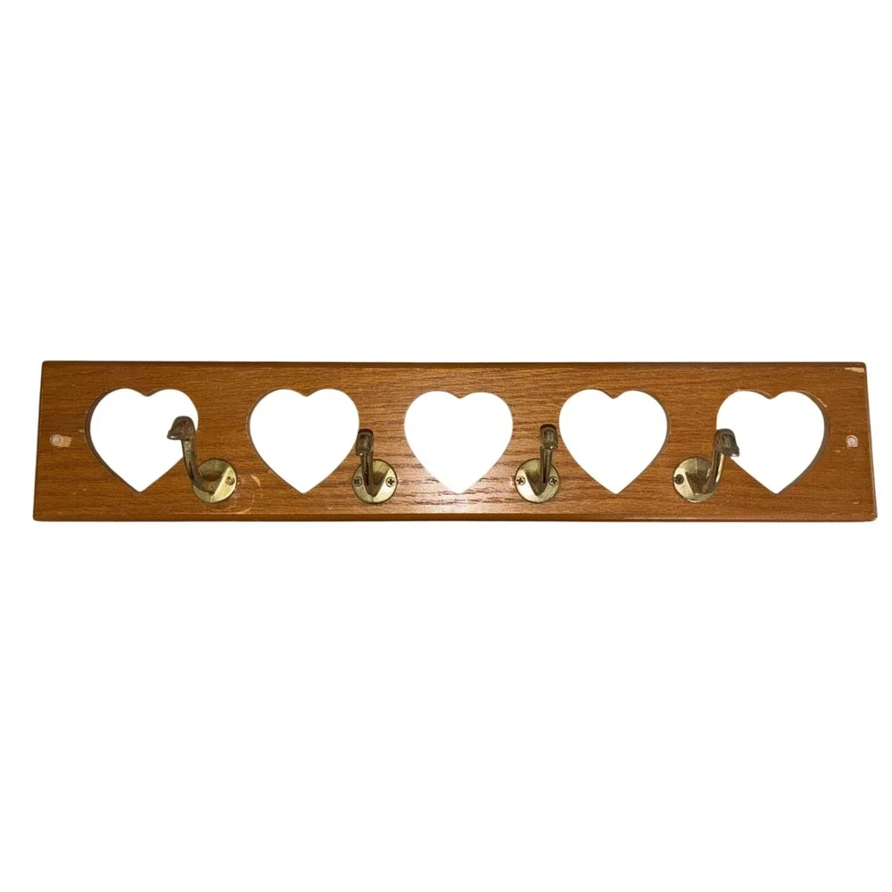 Heart Cut Out Coat Rack Goose Head 4 Peg 24